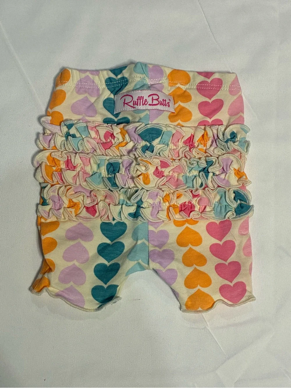 RuffleButts Joy Smiles Love Heart Pajama Set 0-3M NWT